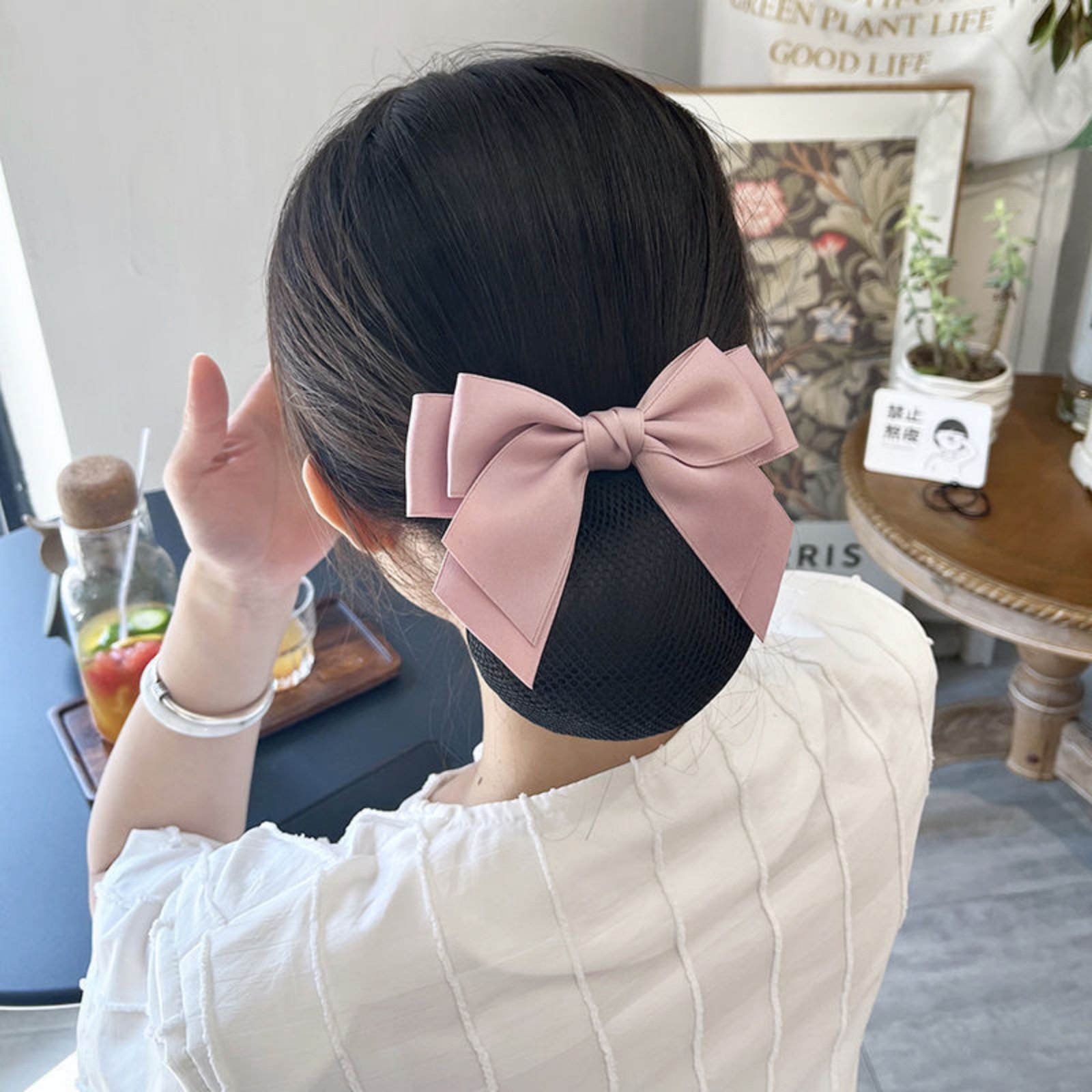 1PC Elegant Bow Hair Net for P - огляд і ціна Women'S Work Accessories