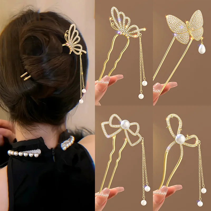 Antique style pearl rhinestone - огляд і ціна Pearl Hair Pin