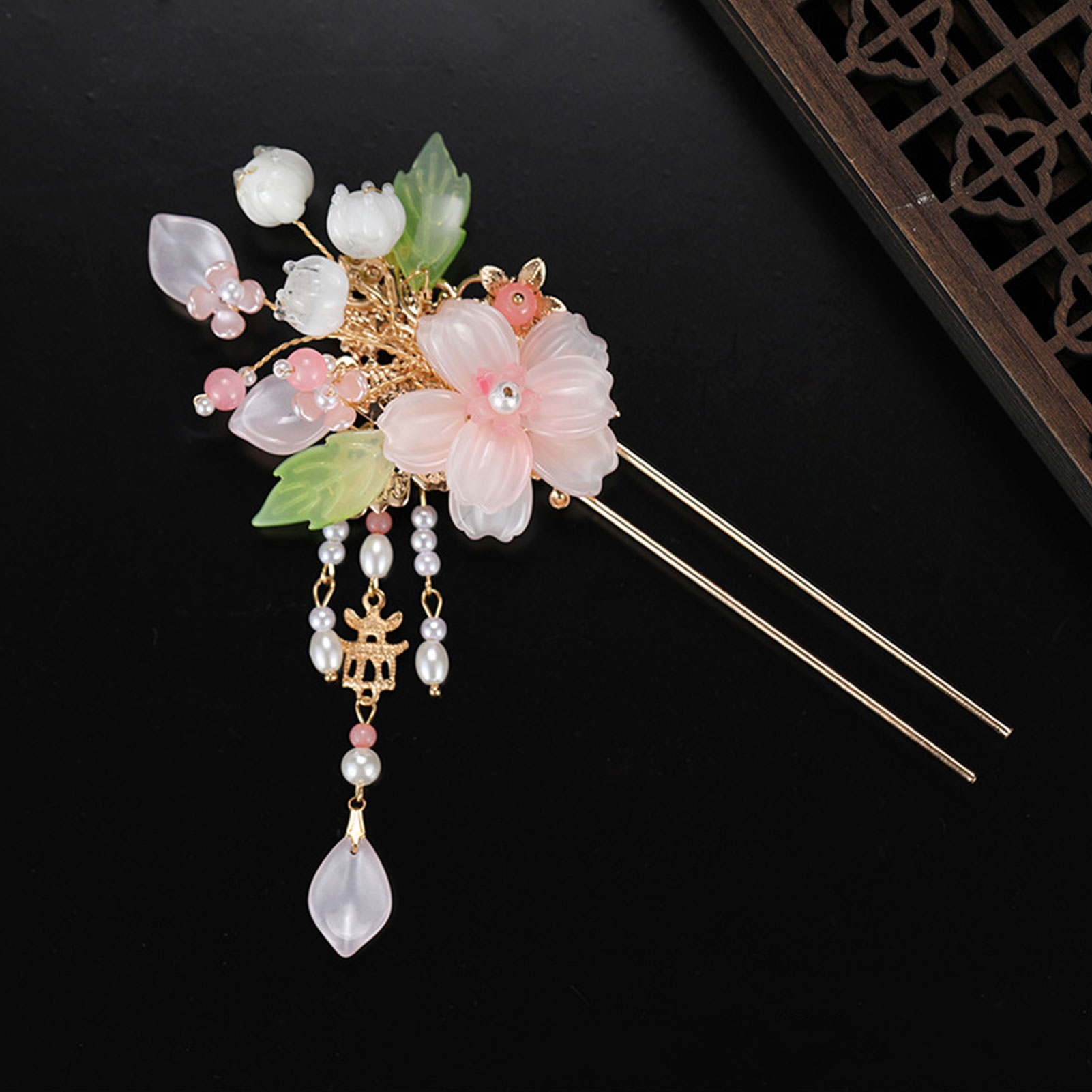 Elegant Pink Flower Hairpins R - огляд і ціна Pearl Hair Pin