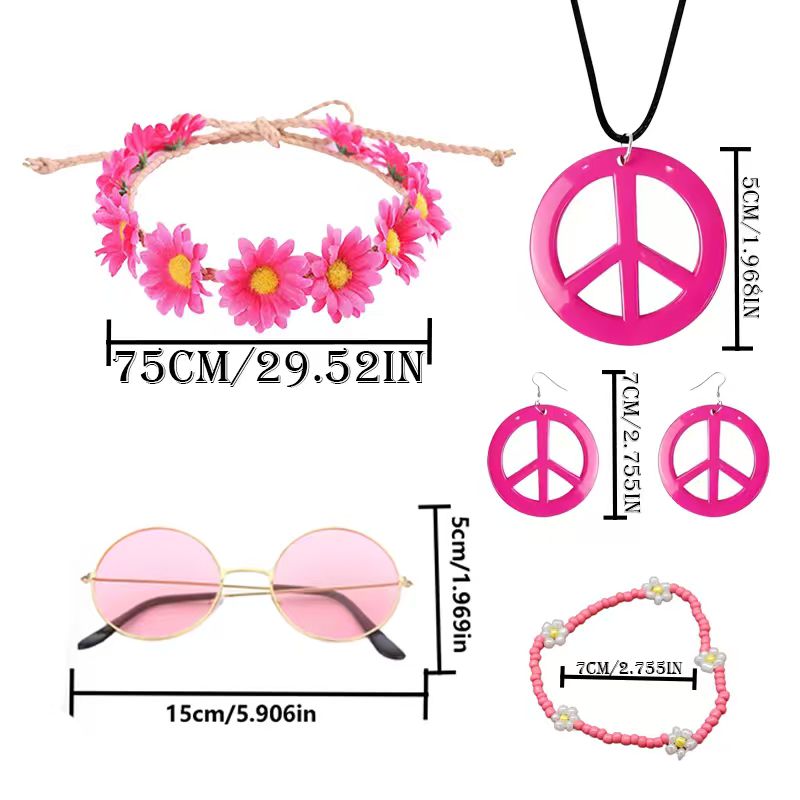 PESENAR Hippie Costume Accesso - огляд і ціна Women'S Accessories In The 60S