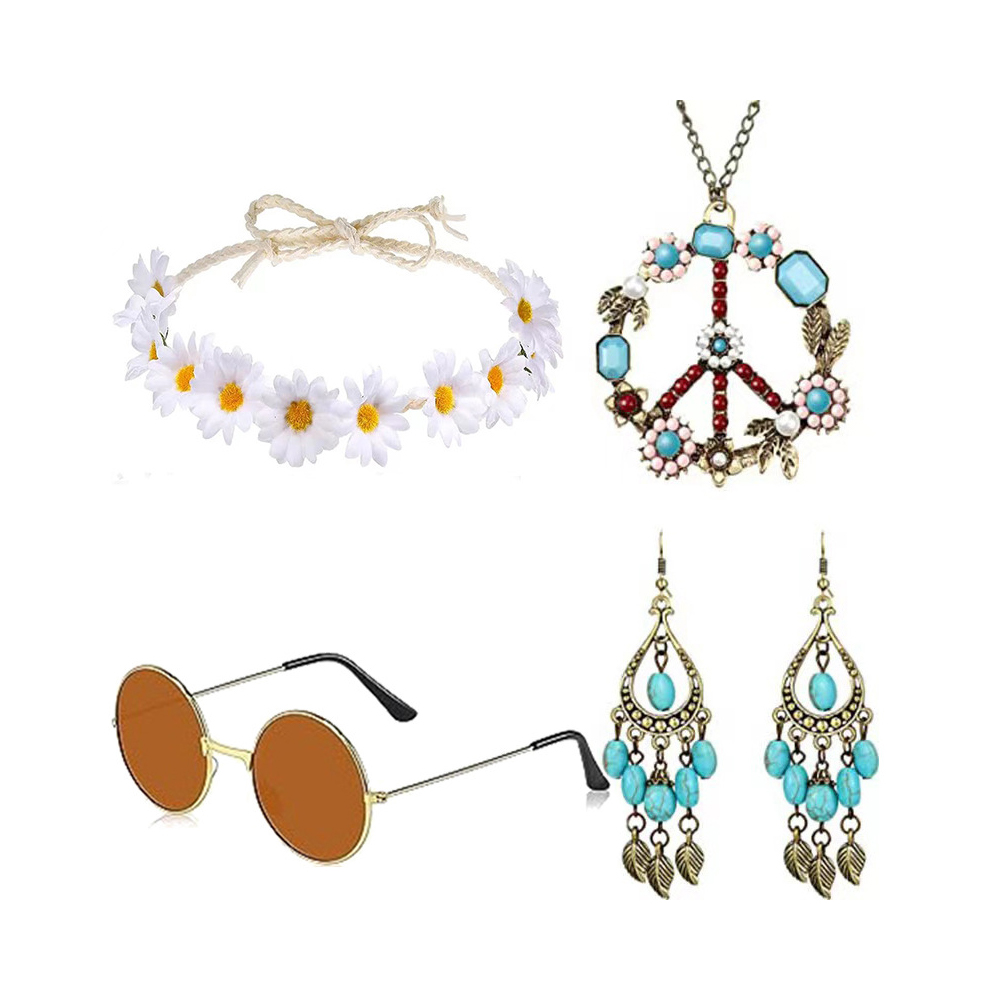 Hippie 60S Accessory Set Wig S - огляд і ціна Women'S Accessories In The 60S