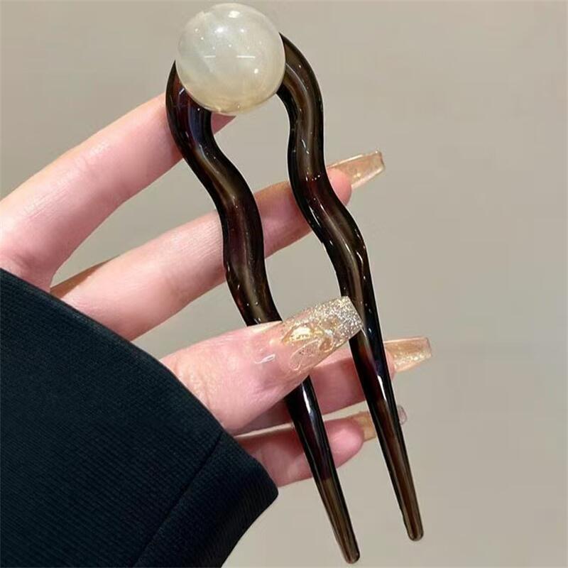 Fashion Colored Pearl U-Shaped - огляд і ціна Pearl Hair Pin