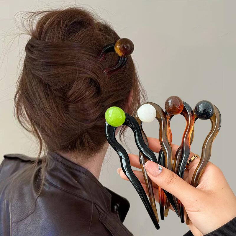 Fashion Colored Pearl U-Shaped - огляд і ціна Pearl Hair Pin