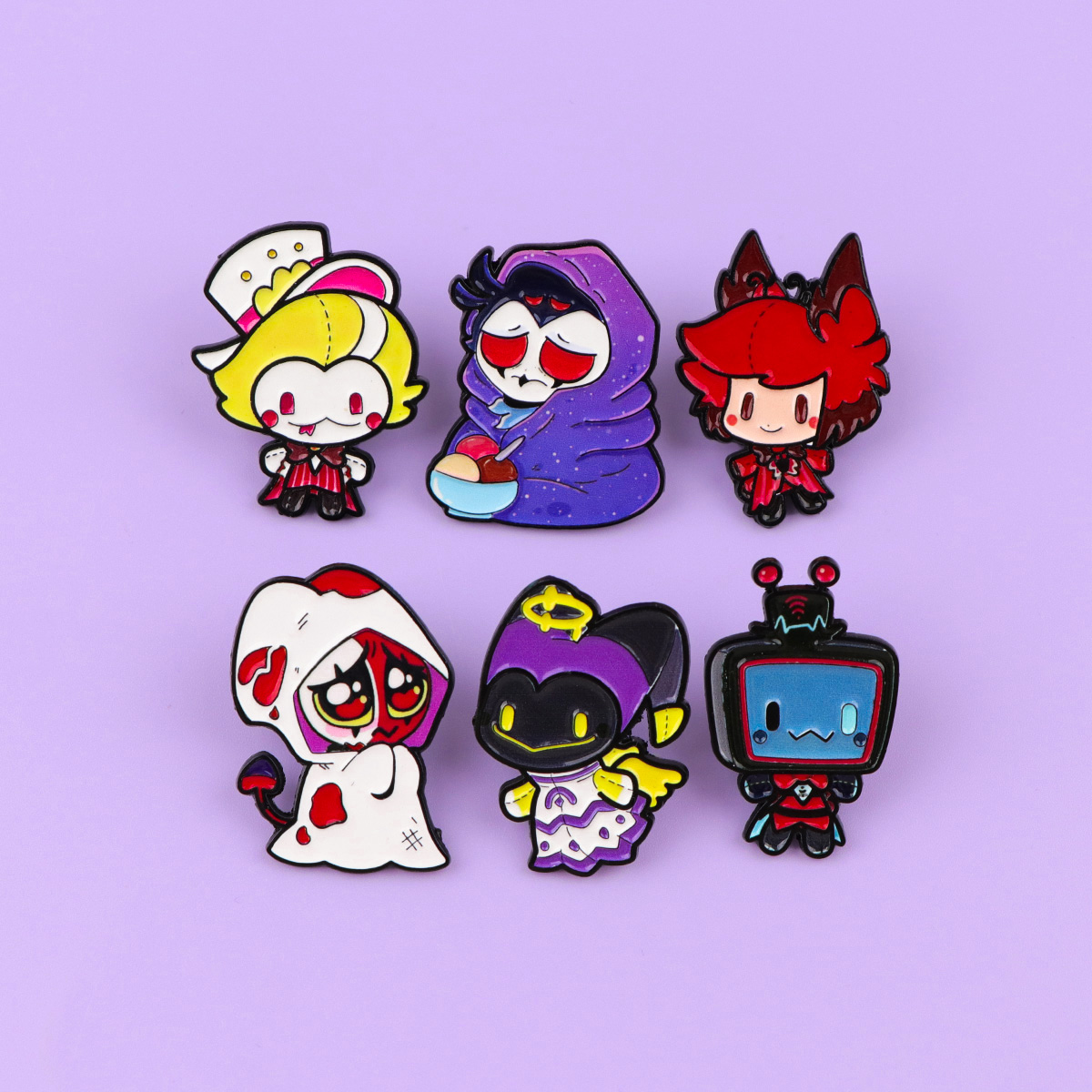 Cute Devils Enamel Pin Cartoon - огляд і ціна Women Accessories Picture