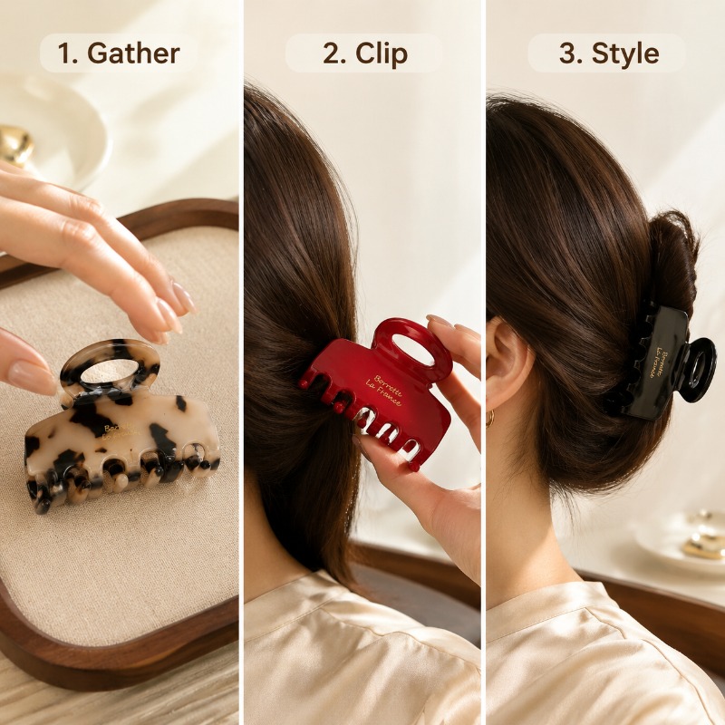 French Medium Hair Claw Clips  - огляд і ціна Women'S Work Accessories
