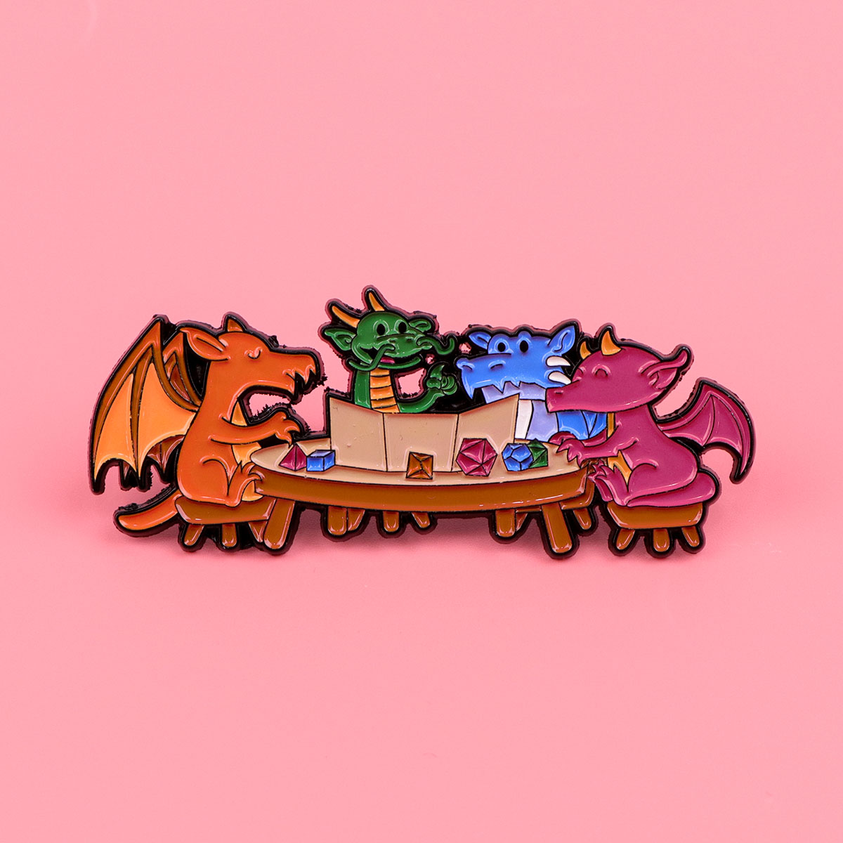 Game Dice Enamel Pin Dragon Ba - огляд і ціна Women Accessories Picture