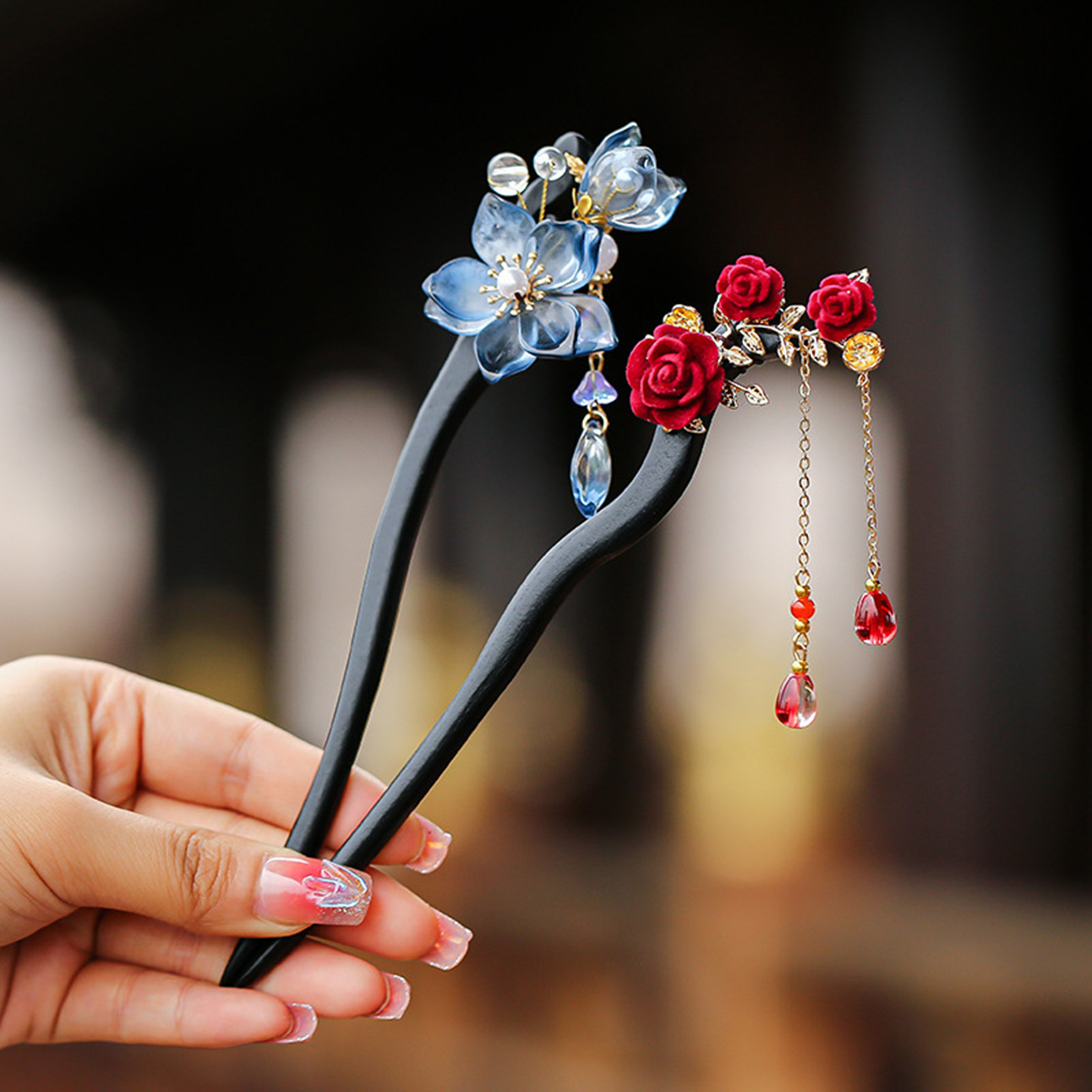 Chinese Style Flower Tassel Ha - огляд і ціна Pearl Hair Pin