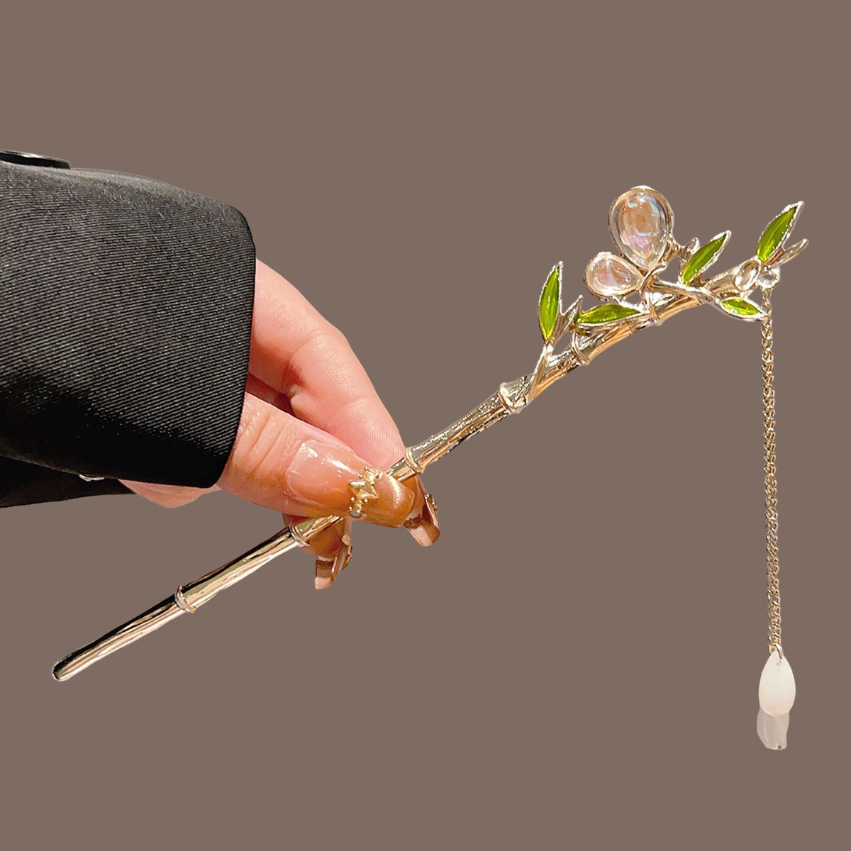 Green Bamboo Tassel Hair Stick - огляд і ціна Pearl Hair Pin