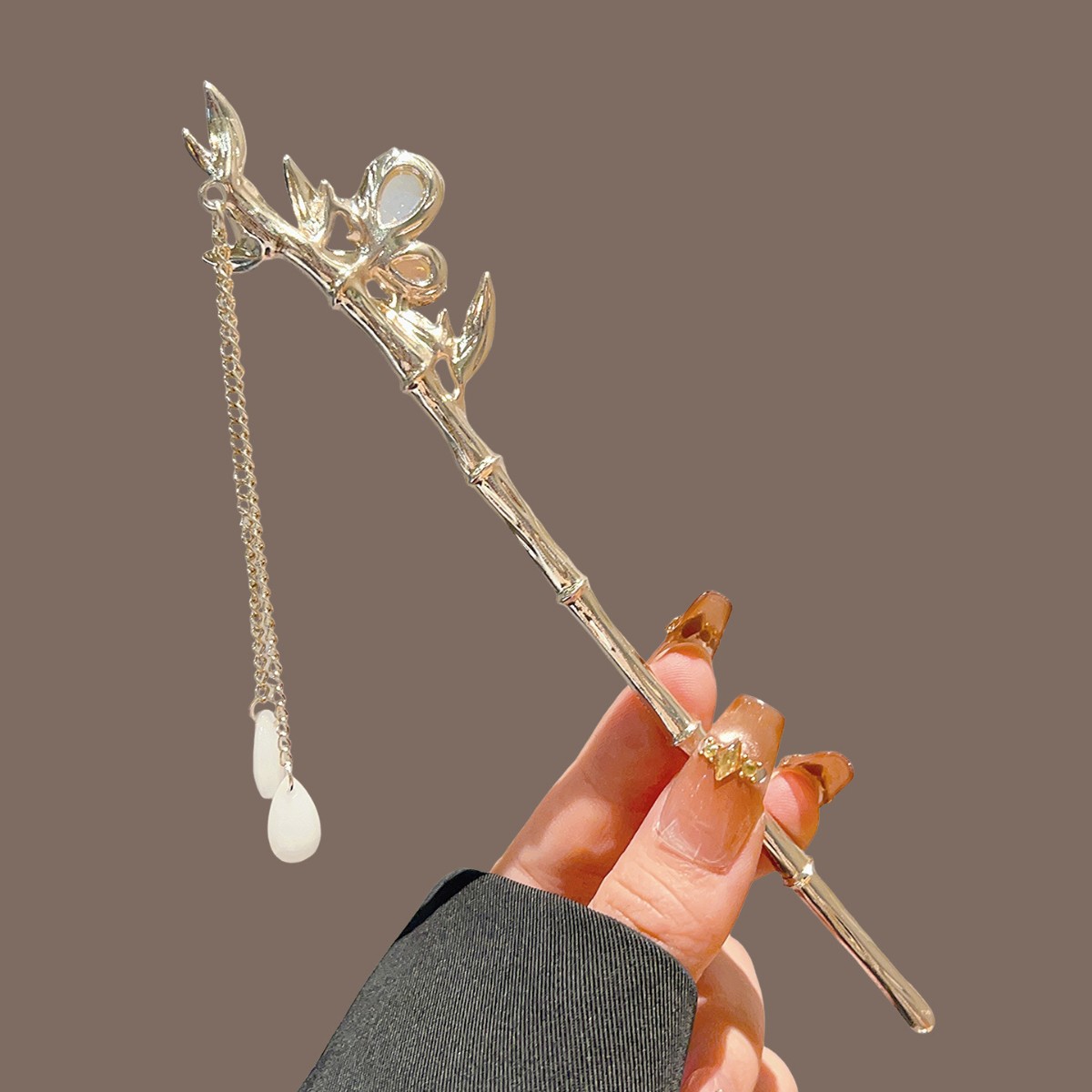 Green Bamboo Tassel Hair Stick - огляд і ціна Pearl Hair Pin