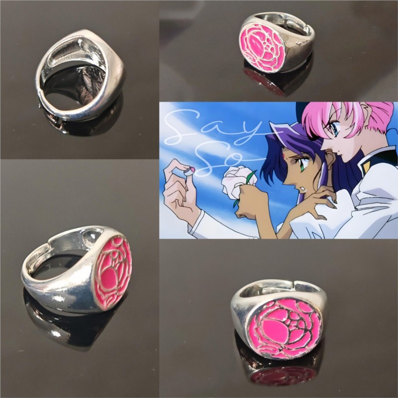 Pink Rose Ring Tenjou Utena Re - огляд і ціна Women Accessories Gift Set