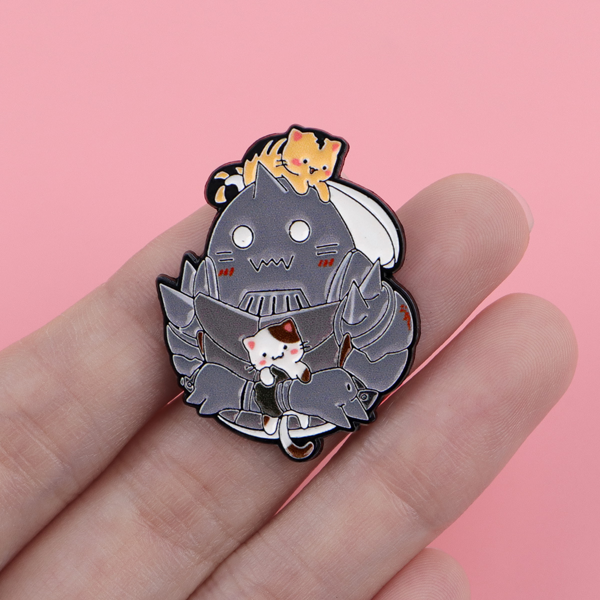Cute Cat Enamel Pin Manga Anim - огляд і ціна Women Accessories Picture