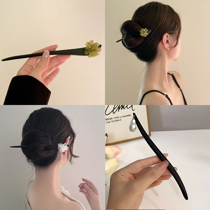 Vintage Chinese Style Wooden F - огляд і ціна Pearl Hair Pin