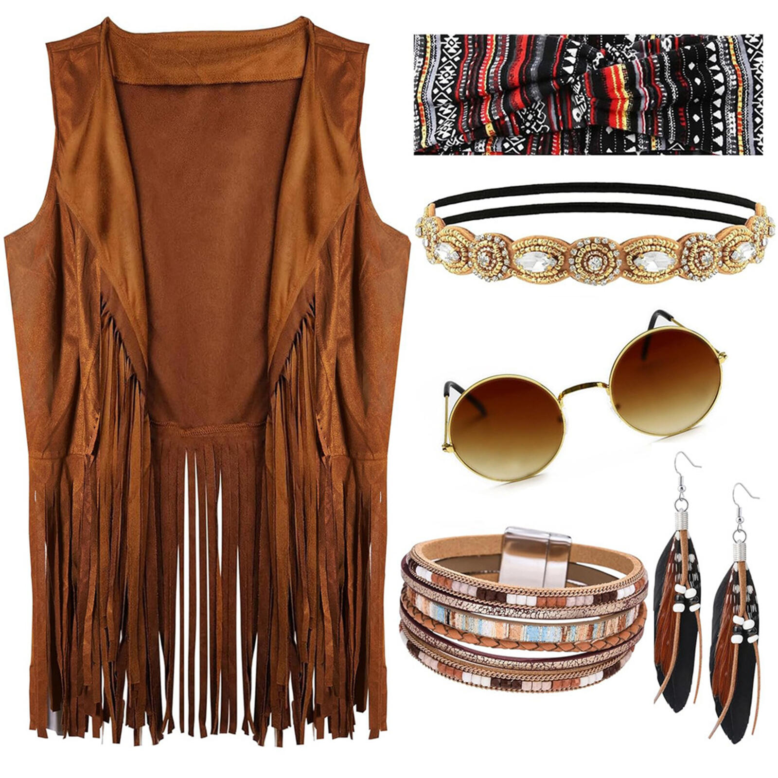 Women 70s Hippie Costume Acces - огляд і ціна Women'S Accessories In The 60S