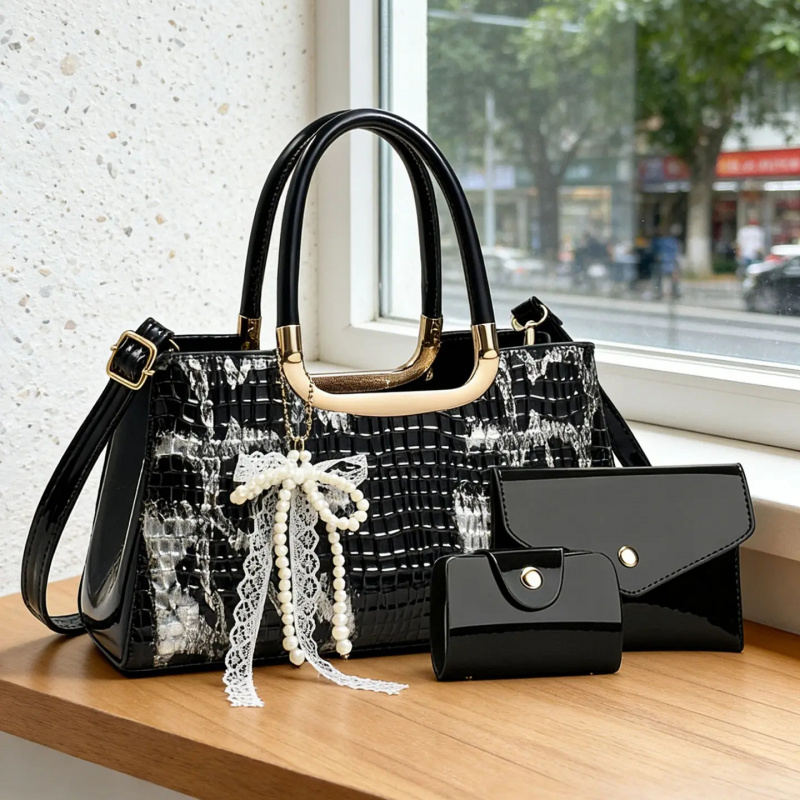 Women's Handbag Set, Crocodile - огляд і ціна Women Accessories Set