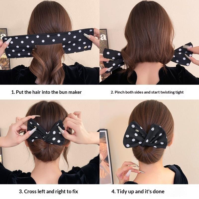 Polka Dot Hair Bun Maker Cute  - огляд і ціна Women'S Work Accessories