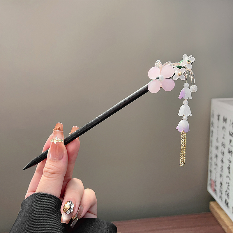 Classic Tassel Hair Stick Blac - огляд і ціна Pearl Hair Pin