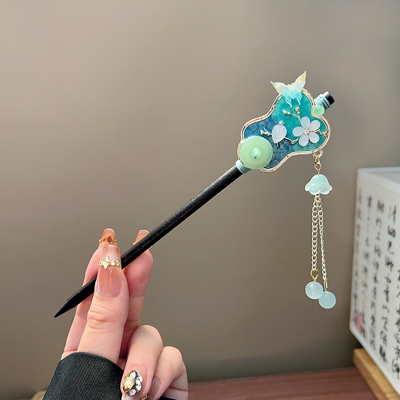 Classic Tassel Hair Stick Blac - огляд і ціна Pearl Hair Pin
