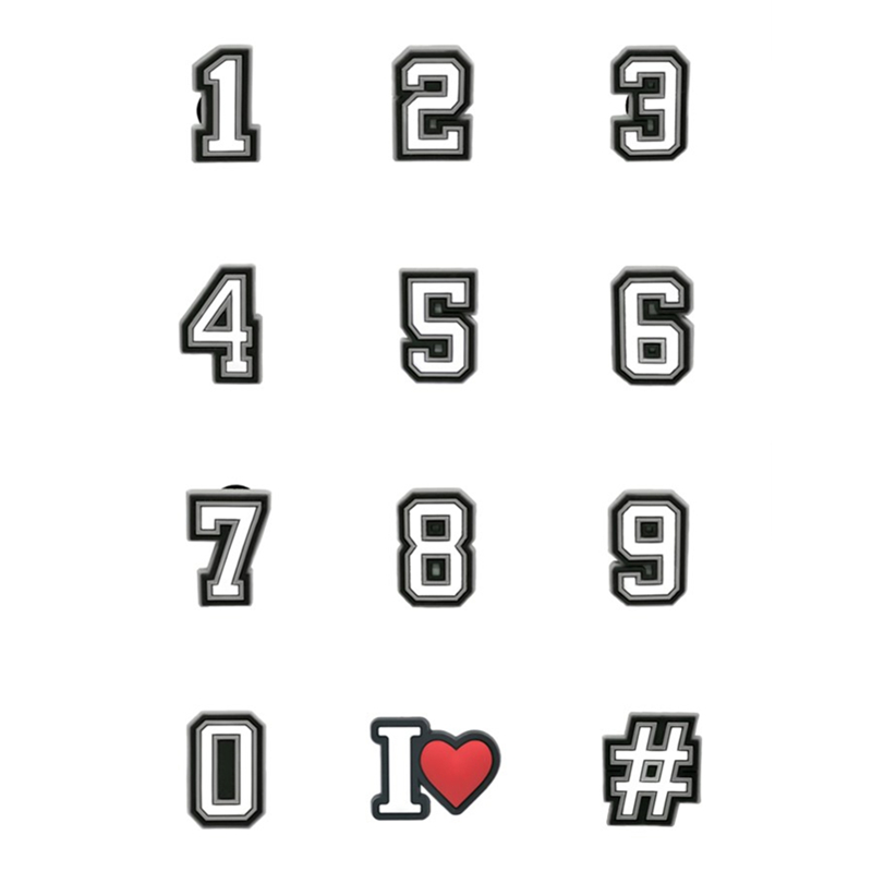 1pcs PVC Number Shoe Charms fo - огляд і ціна Women'S Accessories Crocs